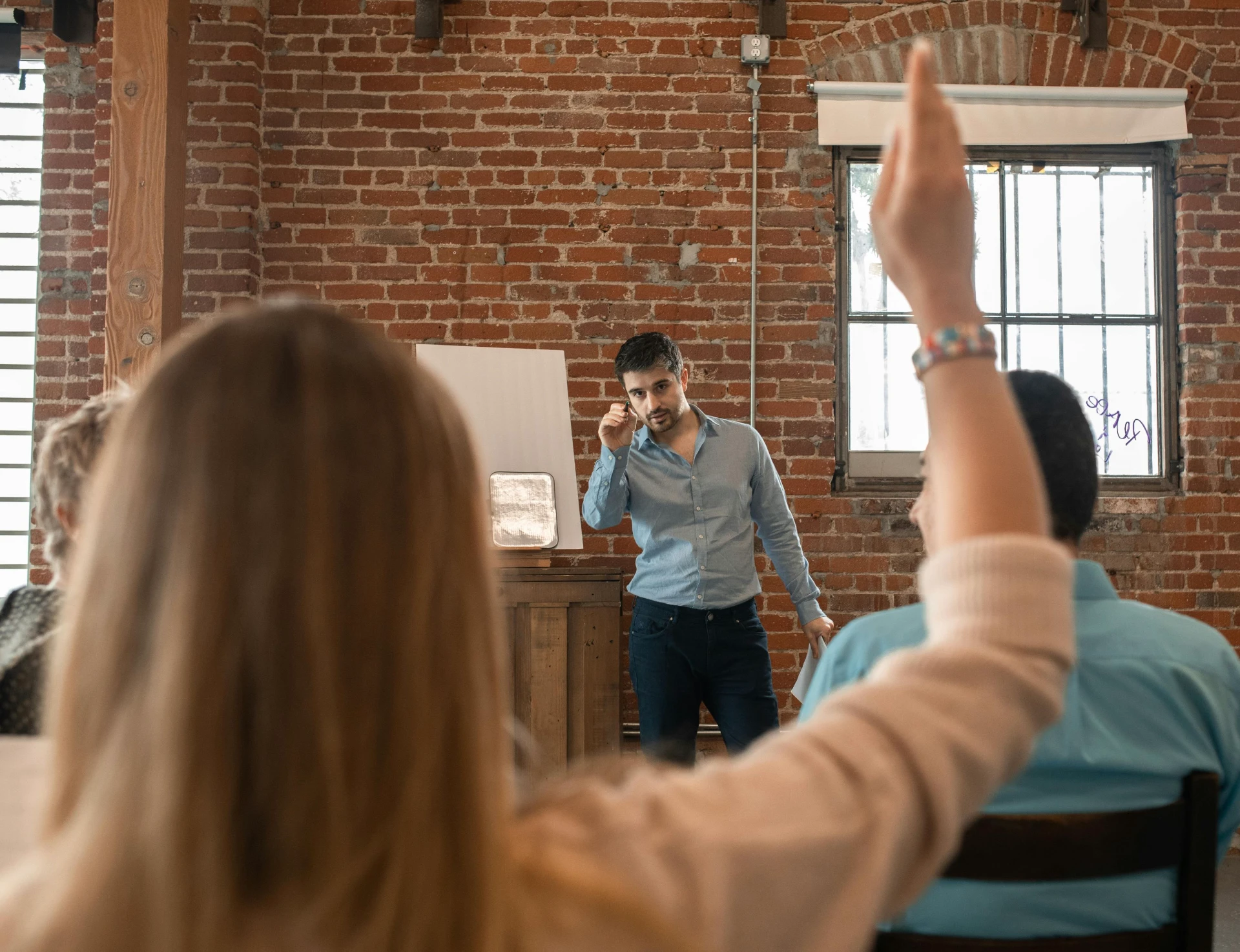 School leader calls on teacher during training