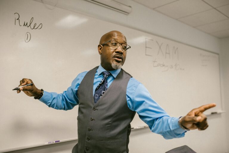 School teacher in a classroom